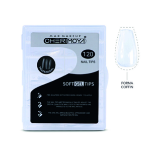 Tips para Soft Gel Coffin cristal x 120pcs