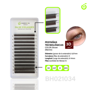 Extensiones tecnologicas 3D 0.07D Mix brown