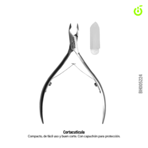 Alicate cuticula plateado 5mm