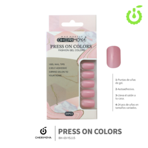 Press on cuadradas rosa.69-YS115